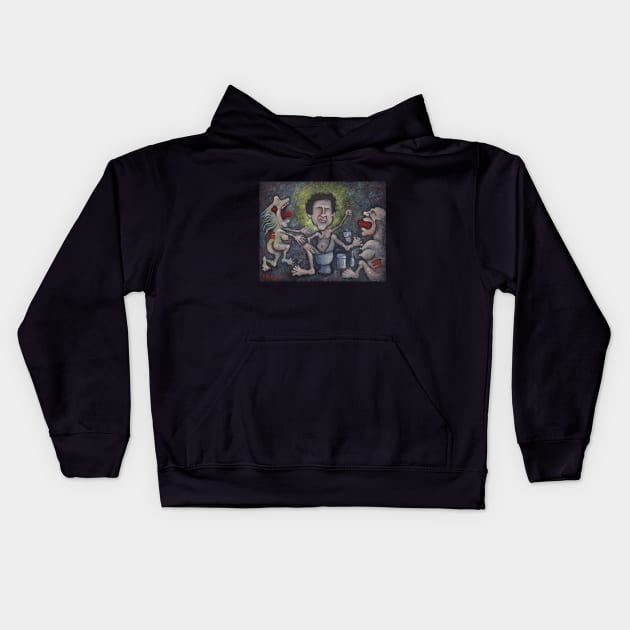 The Temptation of Saint Andrew Kids Hoodie by micalef